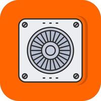 extractor lleno naranja antecedentes icono vector