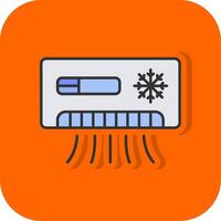 Conditioner Filled Orange background Icon vector