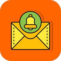 campana lleno naranja antecedentes icono vector