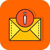 Information Filled Orange background Icon vector