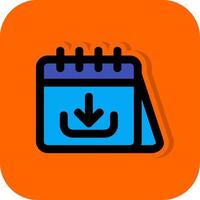 Download Filled Orange background Icon vector
