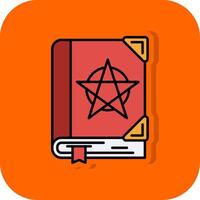 Tanakh Filled Orange background Icon vector