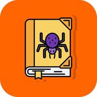 horror lleno naranja antecedentes icono vector