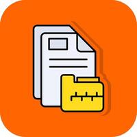 Archive Filled Orange background Icon vector