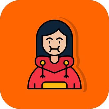 enfermedad lleno naranja antecedentes icono vector