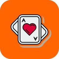 corazones lleno naranja antecedentes icono vector