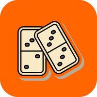 Domino Filled Orange background Icon vector