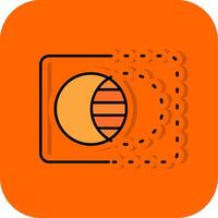 Opacity Filled Orange background Icon vector