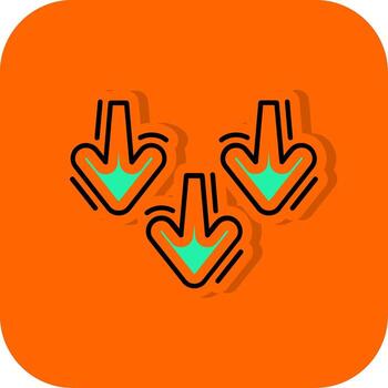disminución lleno naranja antecedentes icono vector