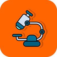 Microscope Filled Orange background Icon vector