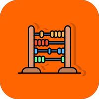 Abacus Filled Orange background Icon vector