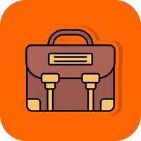 Briefcase Filled Orange background Icon vector