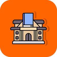 biblioteca lleno naranja antecedentes icono vector