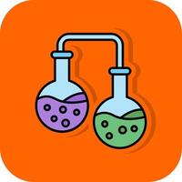 Experiment Filled Orange background Icon vector