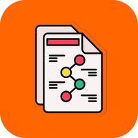 Infographics Filled Orange background Icon vector