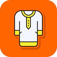 Clothes Filled Orange background Icon vector