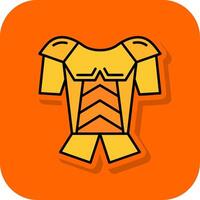 Armor Filled Orange background Icon vector