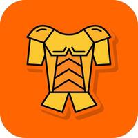 Armor Filled Orange background Icon vector