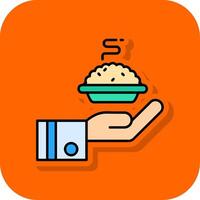 Give Filled Orange background Icon vector