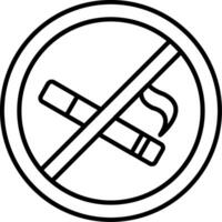 No de fumar degradado línea circulo icono vector