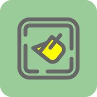 Paint bucket Filled Yellow Icon vector