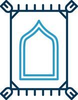 Prayer mate Line Blue Two Color Icon vector