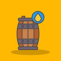 Oil barrel Filled Shadow Icon vector