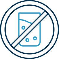 No drink Line Blue Two Color Icon vector