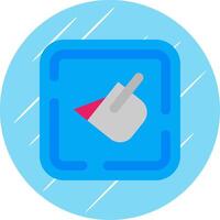 Paint bucket Flat Blue Circle Icon vector