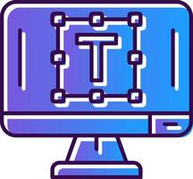 Text editor Gradient Filled Icon vector
