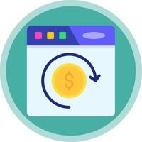 Return of investment Flat Multi Circle Icon vector