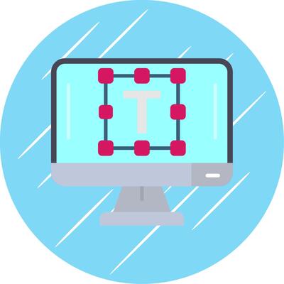 Text editor Flat Blue Circle Icon