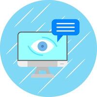Visual communication Flat Blue Circle Icon vector