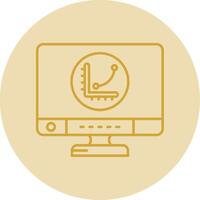 Graph Line Yellow Circle Icon vector