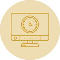 Time Line Yellow Circle Icon vector