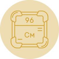 Curium Line Yellow Circle Icon vector