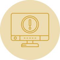 Error Line Yellow Circle Icon vector