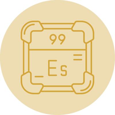 Einsteinium Line Yellow Circle Icon