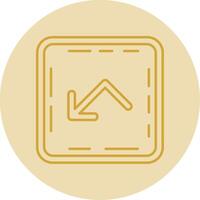 Bounce Line Yellow Circle Icon vector