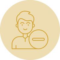 Remove Line Yellow Circle Icon vector