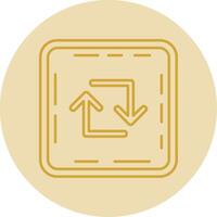 Loop Line Yellow Circle Icon vector