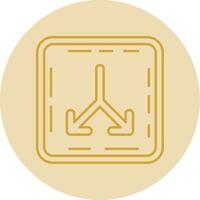 Split Line Yellow Circle Icon vector