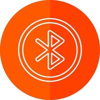 Bluetooth Line Red Circle Icon vector