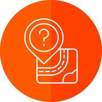Question Line Red Circle Icon vector