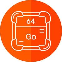 Gadolinium Line Red Circle Icon vector