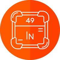 Indium Line Red Circle Icon vector