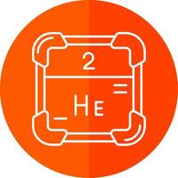 Helium Line Red Circle Icon vector