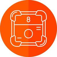 Oxygen Line Red Circle Icon vector