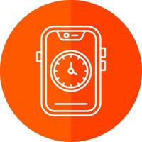 Time Line Red Circle Icon vector