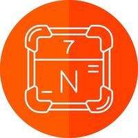 Nitrogen Line Red Circle Icon vector